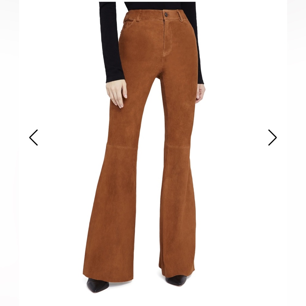 Alice and Olivia Brown Suede Pants Size 8